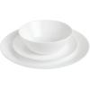 imageGibson Home Ultra 18 Piece Break and Chip Resistant Dinnerware Plates and Bowls Set Round Service for 6 Opal Glass WhiteOpal Glass  Round