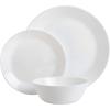 imageGibson Home Ultra 18 Piece Break and Chip Resistant Dinnerware Plates and Bowls Set Round Service for 6 Opal Glass WhiteOpal Glass  Round