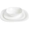 imageGibson Home Ultra 18 Piece Break and Chip Resistant Dinnerware Plates and Bowls Set Round Service for 6 Opal Glass WhiteOpal Glass  Square