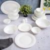 imageGibson Home Ultra 18 Piece Break and Chip Resistant Dinnerware Plates and Bowls Set Round Service for 6 Opal Glass WhiteOpal Glass