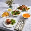 imageGibson Home Ultra 18 Piece Break and Chip Resistant Dinnerware Plates and Bowls Set Round Service for 6 Opal Glass WhiteOpal Glass