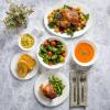 imageGibson Home Ultra 18 Piece Break and Chip Resistant Dinnerware Plates and Bowls Set Round Service for 6 Opal Glass WhiteOpal Glass