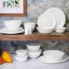 imageGibson Home Ultra 18 Piece Break and Chip Resistant Dinnerware Plates and Bowls Set Round Service for 6 Opal Glass WhiteOpal Glass