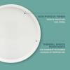 imageGibson Home Ultra 18 Piece Break and Chip Resistant Dinnerware Plates and Bowls Set Round Service for 6 Opal Glass WhiteWhite Modern Opal