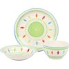 imageGibson Home Vibes Dinnerware Set Service for 4 12pcs Assorted ColorsGreen