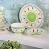 imageGibson Home Vibes Dinnerware Set Service for 4 12pcs Assorted ColorsGreen