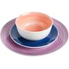 imageGibson Home Vibes Dinnerware Set Service for 4 12pcs Assorted ColorsHand Painted