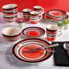 imageGibson Home Vibes Dinnerware Set Service for 4 12pcs Assorted ColorsMulticolor