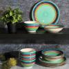 imageGibson Home Vibes Dinnerware Set Service for 4 12pcs Assorted ColorsRainbow Green