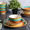 imageGibson Home Vibes Dinnerware Set Service for 4 12pcs Assorted ColorsRainbow Yellow