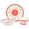imageGibson Home Vibes Dinnerware Set Service for 4 12pcs Assorted ColorsRed