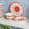 imageGibson Home Vibes Dinnerware Set Service for 4 12pcs Assorted ColorsRed