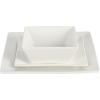 imageGibson Home Zen Buffet Hard Square Porcelain Chip and Scratch Resistant Dinnerware Set White Service for 8 24pcs