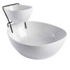 imageGibson Home Gracious Dining Dinnerware 3pc Chip ampamp Dip Set with Metal Rack White 10198903 milliliters