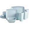 imageGibson Home Soho Grayson Square Melamine Dinnerware Set Service for Four 16pc Mint