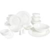 imageGibson Home Ultra 18 Piece Break and Chip Resistant Dinnerware Plates and Bowls Set Round Service for 6 Opal Glass WhiteOpal Glass