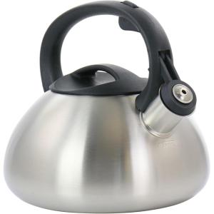 imageMr Coffee Harpwell Stainless Steel Whistling Tea Kettle 18Quart Brushed Stainless Steel