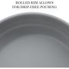 imageMartha Stewart Delaroux 10 Piece Stainless Steel Cookware Set wPFAs Free Premium Nonstick Ceramic Interior