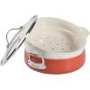 imageOprahs Favorite Things  12 Piece Triply Stainless Steel Pots and Pans Cookware Set wNonStick NonToxic Ceramic Interior Ceramic Steamer Inserts ampamp 12 Protective Care BagsTerracotta Orange