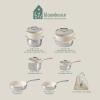 imageOprahs Favorite Things  12 Piece Triply Stainless Steel Pots and Pans Cookware Set wNonStick NonToxic Ceramic Interior Ceramic Steamer Inserts ampamp 12 Protective Care BagsStainless Steel and Cream