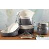 imageOprahs Favorite Things  12 Piece Triply Stainless Steel Pots and Pans Cookware Set wNonStick NonToxic Ceramic Interior Ceramic Steamer Inserts ampamp 12 Protective Care BagsStone Gray