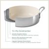 imageOprahs Favorite Things  12 Piece Triply Stainless Steel Pots and Pans Cookware Set wNonStick NonToxic Ceramic Interior Ceramic Steamer Inserts ampamp 12 Protective Care BagsStainless Steel and Cream