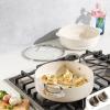 imageOprahs Favorite Things  12 Piece Triply Stainless Steel Pots and Pans Cookware Set wNonStick NonToxic Ceramic Interior Ceramic Steamer Inserts ampamp 12 Protective Care BagsOat White