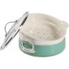 imageOprahs Favorite Things  12 Piece Triply Stainless Steel Pots and Pans Cookware Set wNonStick NonToxic Ceramic Interior Ceramic Steamer Inserts ampamp 12 Protective Care BagsSage Green