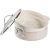 imageOprahs Favorite Things  12 Piece Triply Stainless Steel Pots and Pans Cookware Set wNonStick NonToxic Ceramic Interior Ceramic Steamer Inserts ampamp 12 Protective Care BagsOat White