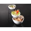 imageGibson Elite Gracious Dining Dinnerware 3Tier Oval Bowl White