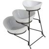 imageGibson Elite Gracious Dining Dinnerware 3Tier Oval Bowl White