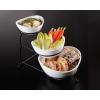 imageGibson Elite Gracious Dining Dinnerware 3Tier Oval Bowl White