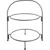 imageGibson Home Gracious Dining 2Tier Serving Set wMetal Stand White