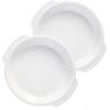 imageGibson Home Gracious Dining 2Tier Serving Set wMetal Stand White