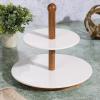 imageGibson Home Gracious Dining 3 Piece 108quot Serving Stand w Wood White