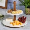 imageGibson Home Gracious Dining 3 Piece 108quot Serving Stand w Wood White