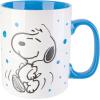 imagePeanuts Snoopy Freckled Joy 15oz Mugs Stoneware 4Pack Assorted Colors