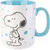 imagePeanuts Snoopy Freckled Joy 15oz Mugs Stoneware 4Pack Assorted Colors