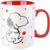 imagePeanuts Snoopy Freckled Joy 15oz Mugs Stoneware 4Pack Assorted Colors