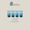 imageLyon Sky 8 Piece Hand Made 18 OZ Lapis Blue Colored Glass Tumbler Set wCoasters