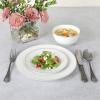 imageMartha Stewart Gracie Lane High Fired Porcelain Chip and Scratch Resistant Plates and Bowls Set White wGold Band Service for 4White w Gold Band