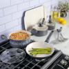 imageSpice by Tia Mowry Savory Saffron 5 QT Healthy Nonstick Ceramic Dutch Oven W Stainless Steel Steamer Insert and Lid  TealGray
