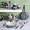 imageSpice by Tia Mowry Savory Saffron 5 QT Healthy Nonstick Ceramic Dutch Oven W Stainless Steel Steamer Insert and Lid  TealGray