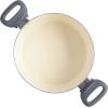 imageSpice by Tia Mowry Savory Saffron 5 QT Healthy Nonstick Ceramic Dutch Oven W Stainless Steel Steamer Insert and Lid  TealGray