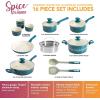 imageSpice by Tia Mowry Savory Saffron 5 QT Healthy Nonstick Ceramic Dutch Oven W Stainless Steel Steamer Insert and Lid  TealTeal