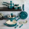 imageSpice by Tia Mowry Savory Saffron 5 QT Healthy Nonstick Ceramic Dutch Oven W Stainless Steel Steamer Insert and Lid  TealTeal