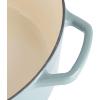 imageSpice by Tia Mowry Savory Saffron 6Qt Cast Iron Dutch Oven wEmbossed Lid  Aqua Blue 6QuartAqua Blue