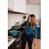 imageSpice by Tia Mowry Savory Saffron 6Qt Cast Iron Dutch Oven wEmbossed Lid  Aqua Blue 6QuartAqua Blue