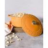 imageSpice by Tia Mowry Savory Saffron 6Qt Cast Iron Dutch Oven wEmbossed Lid  Aqua Blue 6QuartHoney Gold