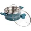 imageSpice by Tia Mowry Savory Saffron 5 QT Healthy Nonstick Ceramic Dutch Oven W Stainless Steel Steamer Insert and Lid  TealTeal